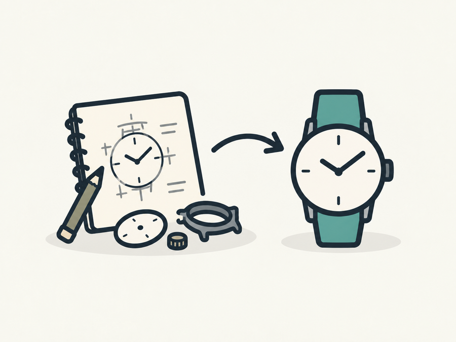 From watch sketch to first prototype